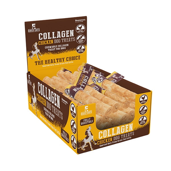 Rosewood Daily Eats Collagen Dog Treats - 10in Chicken Retriever Rolls 105g