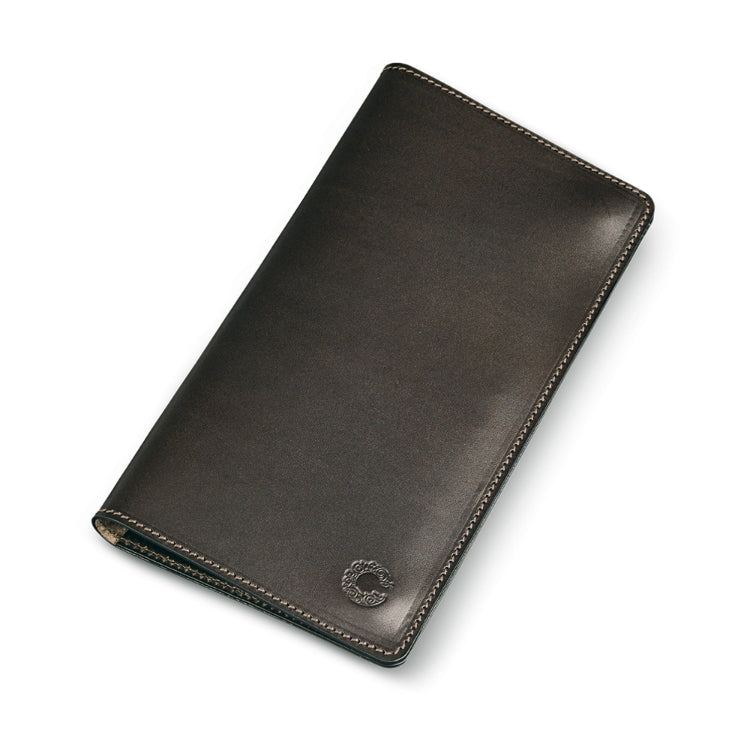 Croots Byland Leather Certificate Wallet - Dark Havana